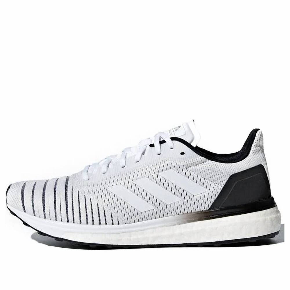 NEW ADIDAS women's solar drive running shoe in white/black